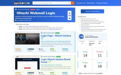 Hitachi Webmail Login - Logins-DB