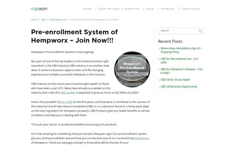 Pre-enrollment System of Hempworx – Join Now!!! - Buy ...