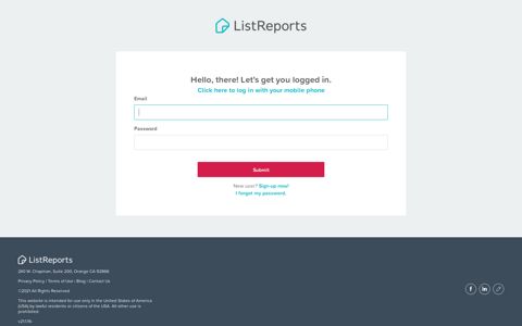 Login - ListReports