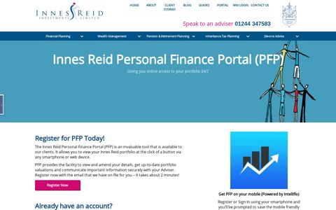 Register or Login to our Personal Finance Portal (PFP)