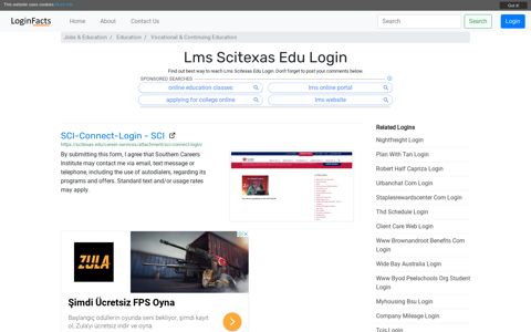 Lms Scitexas Edu Login - SCI-Connect-Login - SCI - LoginFacts
