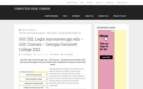 GGC D2L Login mycourses.ggc.edu - GGC Courses - Georgia ...