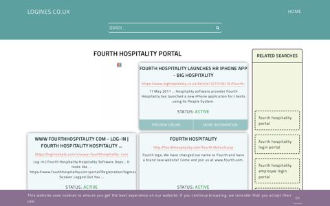 fourth hospitality portal - General Information about Login