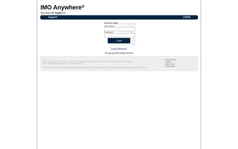 IMO Anywhere® | Login to your Account