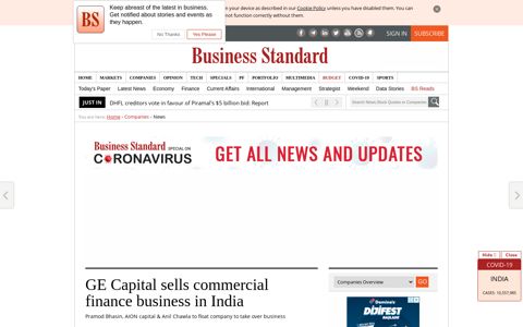 GE Capital sells commercial finance business in India ...