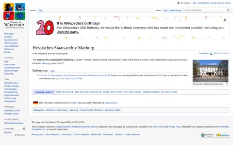 Hessisches Staatsarchiv Marburg - Wikipedia