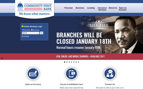 Community First Bank: Home