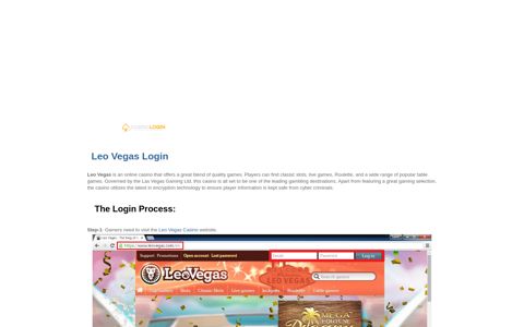 Leo Vegas Login | casinologin