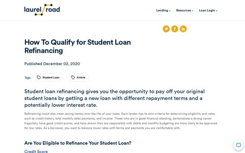 How To Qualify for Student Loan Refinancing | Laurel Road
