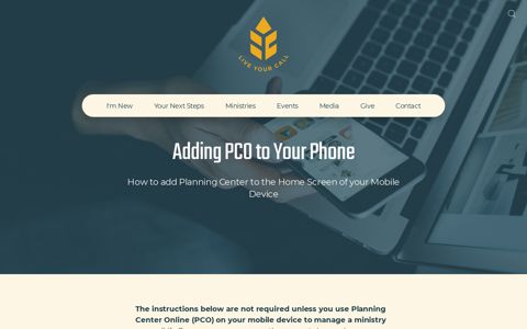 Adding PCO to Your Phone - Harvest City Church