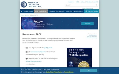 Fellow of the American College of Cardiology (FACC ...