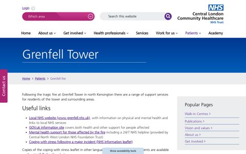 Grenfell fire - Central London Community Healthcare NHS Trust