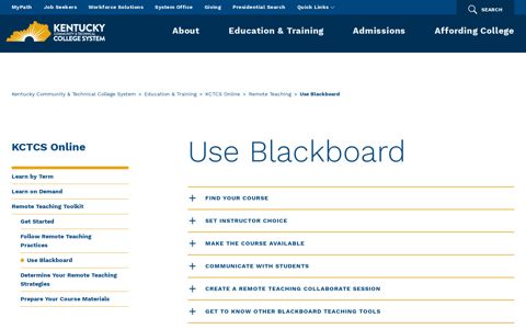Use Blackboard | KCTCS