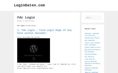 Fdc - Fdc Login - Find Login Page Of Any Site Within Seconds!