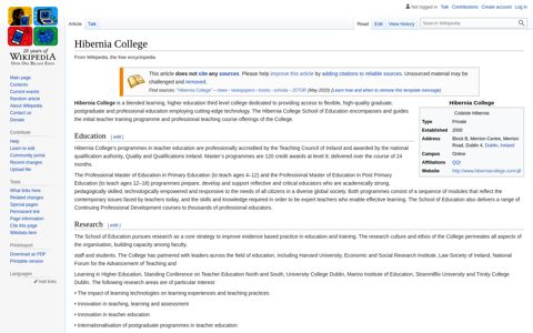Hibernia College - Wikipedia