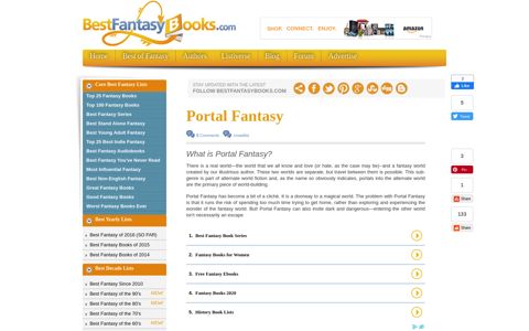 Portal Fantasy | Best Fantasy Books