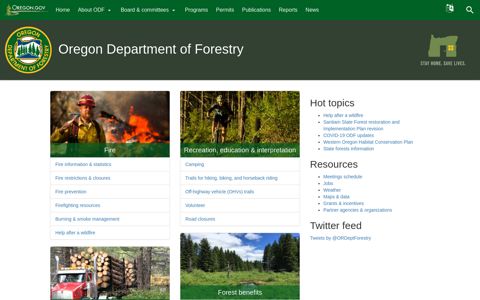 Oregon Department of Forestry : Welcome : State of Oregon