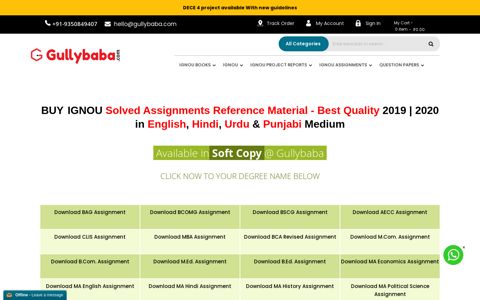 IGNOU Solved Assignments 2019 -2020 Online | Get ...