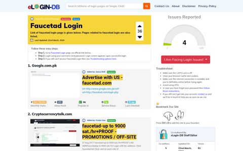 Faucetad Login - A database full of login pages from all over the ...
