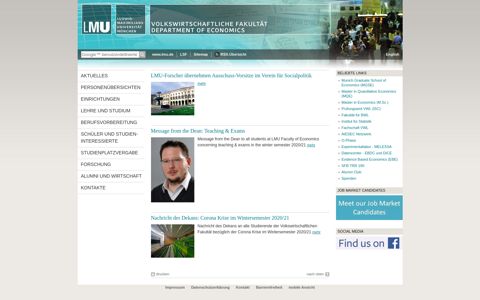 Volkswirtschaftliche Fakultät - LMU München