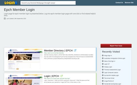 Epch Member Login - Loginii.com