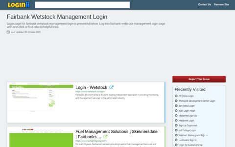 Fairbank Wetstock Management Login - Loginii.com