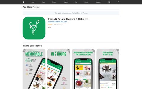 ‎Ferns N Petals: Flowers & Cake on the App Store