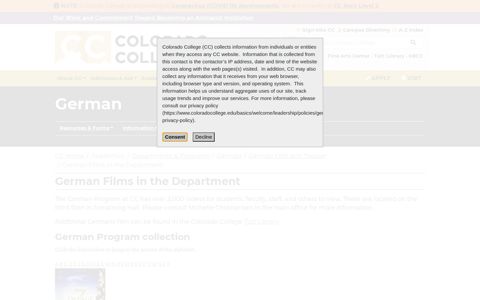German Films in the Department • German Studies Colorado ...