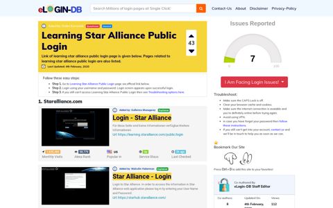 Learning Star Alliance Public Login
