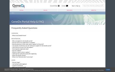 GeneDx Portal Help & FAQ - GeneDx