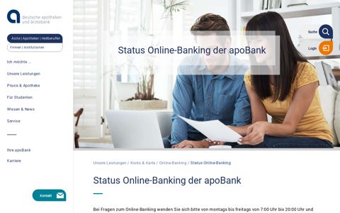 Status Online-Banking - apoBank