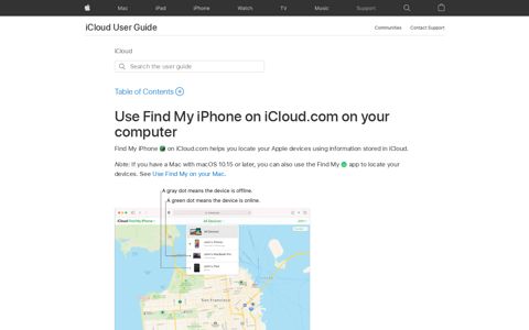 Use Find My iPhone on iCloud.com on your computer - Apple ...