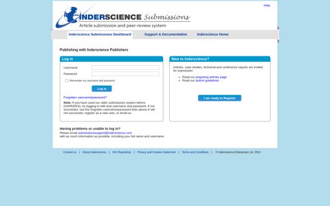 Inderscience Submissions - Inderscience Publishers