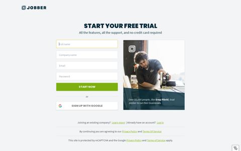 Start your free trial - Jobber