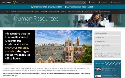 Human Resources | Vanderbilt University
