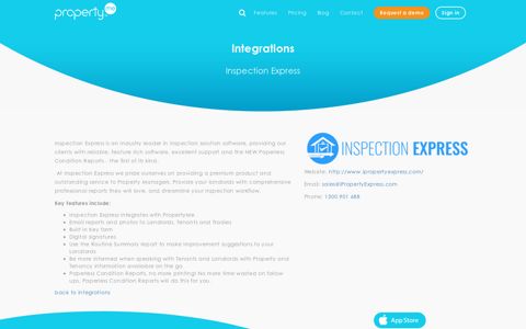 Inspection Express | Integrations | PropertyMe