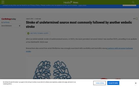 Stroke of undetermined source most commonly followed by ...