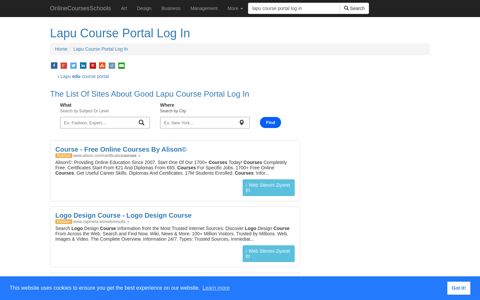 Lapu Course Portal Log In - OnlineCoursesSchools.com