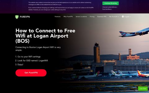 How to Connect to Logan Airport (BOS) WiFi - PureVPN
