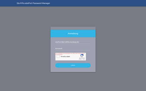 Sts-FiFa eduPort Password Manager - Login