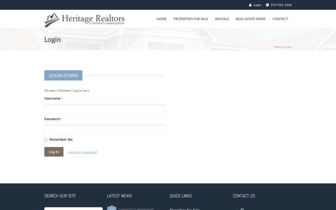 Login | Heritage Realtors