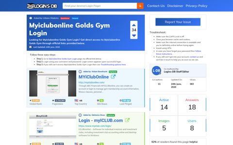 Myiclubonline Golds Gym Login - Logins-DB