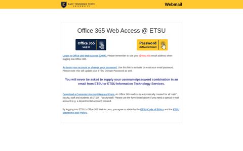 ETSU Webmail