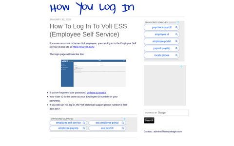How To Log In To Volt ESS (Employee Self Service)