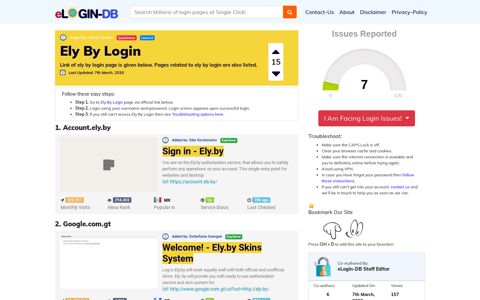 Ely By Login - A database full of login pages from all over the ...