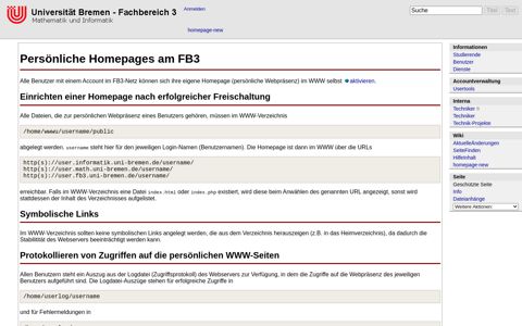 homepage-new - FB3-Technik-Wiki - Uni Bremen