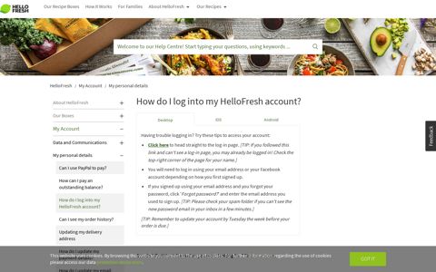 How do I log into my HelloFresh account? – HelloFresh