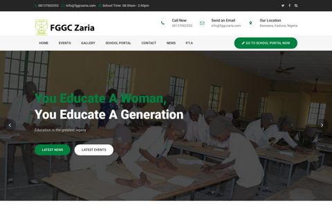 Federal Governement Girls College, Zaria | School Website