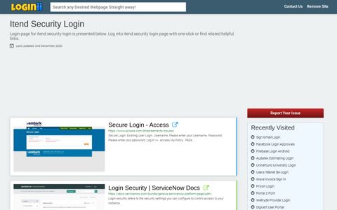 Itend Security Login - Loginii.com