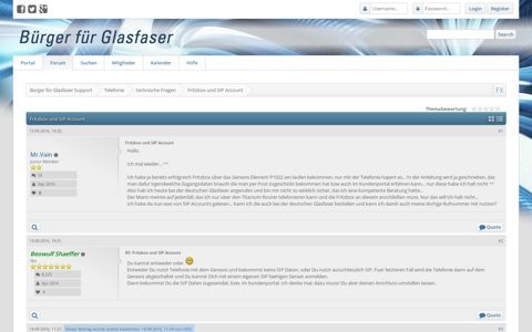Fritzbox und SIP Account - Bürger für Glasfaser Support